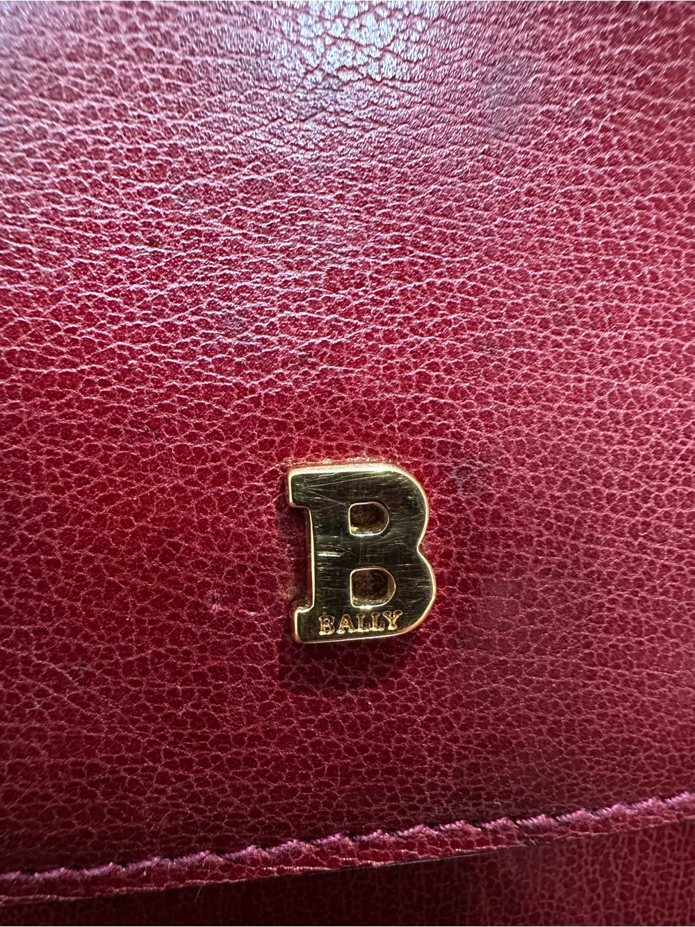 Vintage Bally Burgundy Leather Top Handle Bag - Picture 5 of 14
